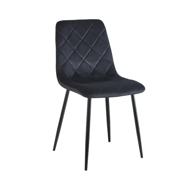Krzesło tapicerowane czarny nogi czarny K6-FX